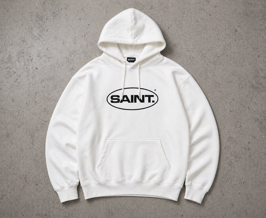 WHITE SAINT HOODIE